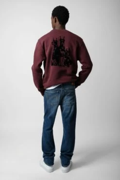 Zadig & Voltaire Simba Sweatshirt Cherry Red -Zadig & Voltaire Shop JMSS00237 CHERRY RED 4