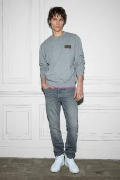 Zadig & Voltaire Aime Sweatshirt Gris Chine -Zadig & Voltaire Shop JMSS00247 GRIS CHINE 9