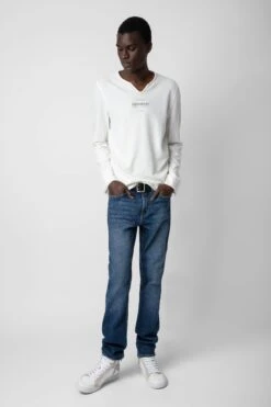 Zadig & Voltaire Monastir Henley T-shirt Judo -Zadig & Voltaire Shop JMTN00241 JUDO 3