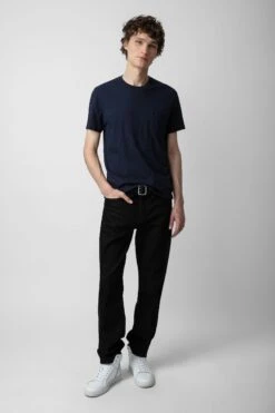 Zadig & Voltaire Stockholm Slub T-shirt Encre