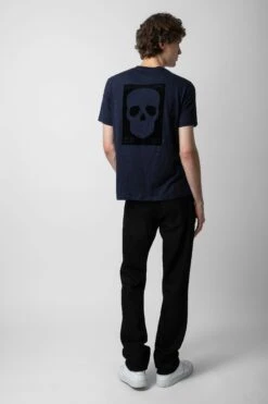 Zadig & Voltaire Stockholm Slub T-shirt Encre -Zadig & Voltaire Shop JMTS00623 ENCRE 4