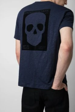 Zadig & Voltaire Stockholm Slub T-shirt Encre -Zadig & Voltaire Shop JMTS00623 ENCRE 5