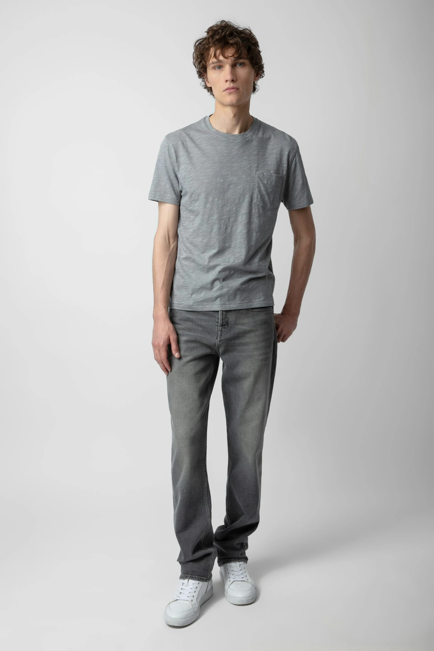 Zadig & Voltaire Stockholm Slub T-shirt Iron 1 Zadig & Voltaire Stockholm Slub T-shirt Iron