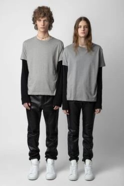 Zadig & Voltaire Jimmy T-Shirt Iron -Zadig & Voltaire Shop JMTS00628 IRON 11