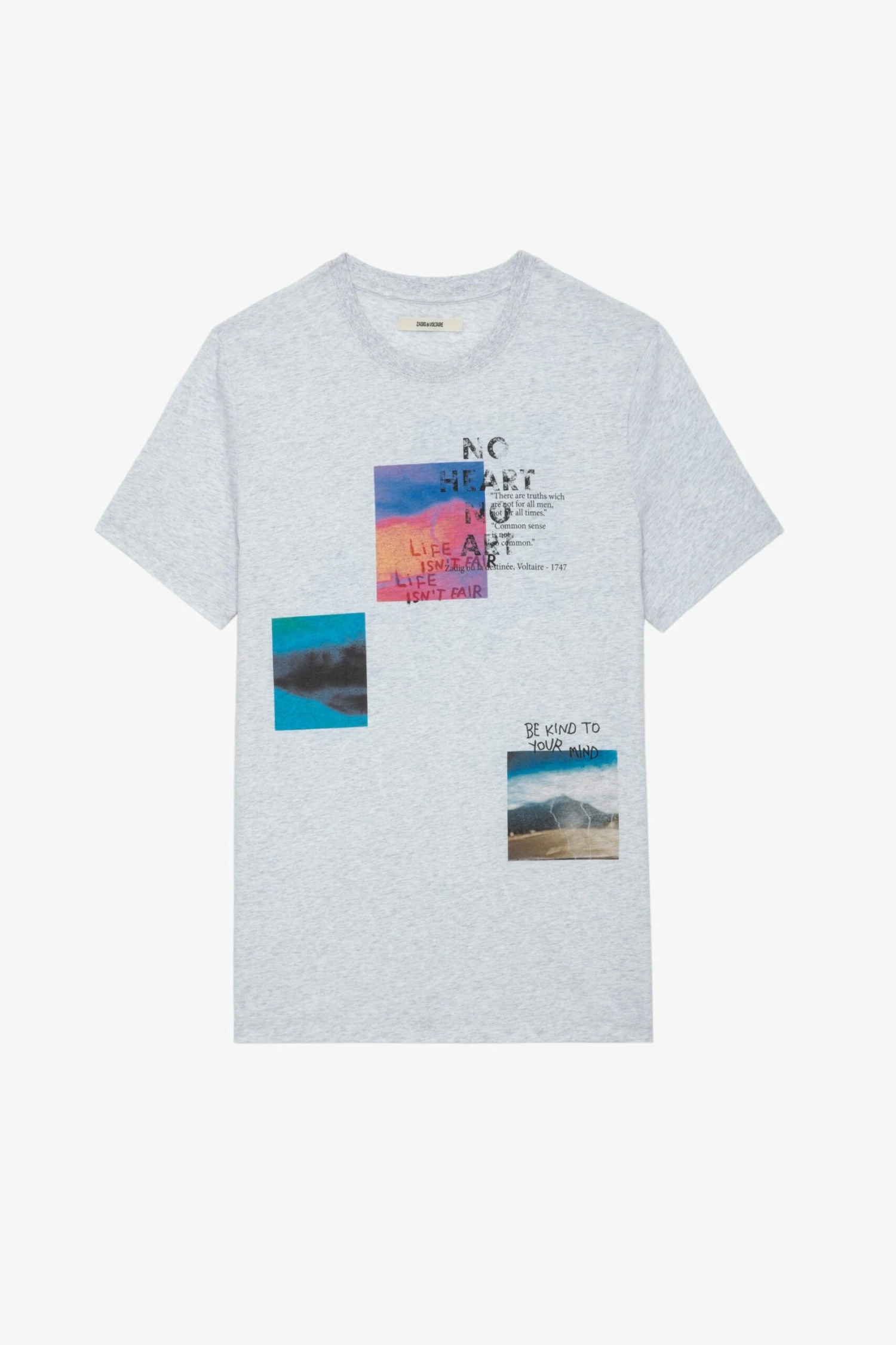 Zadig & Voltaire Ted Photoprint T-shirt Gris Chine Clair 5 Zadig & Voltaire Ted Photoprint T-shirt Gris Chine Clair - Image 5