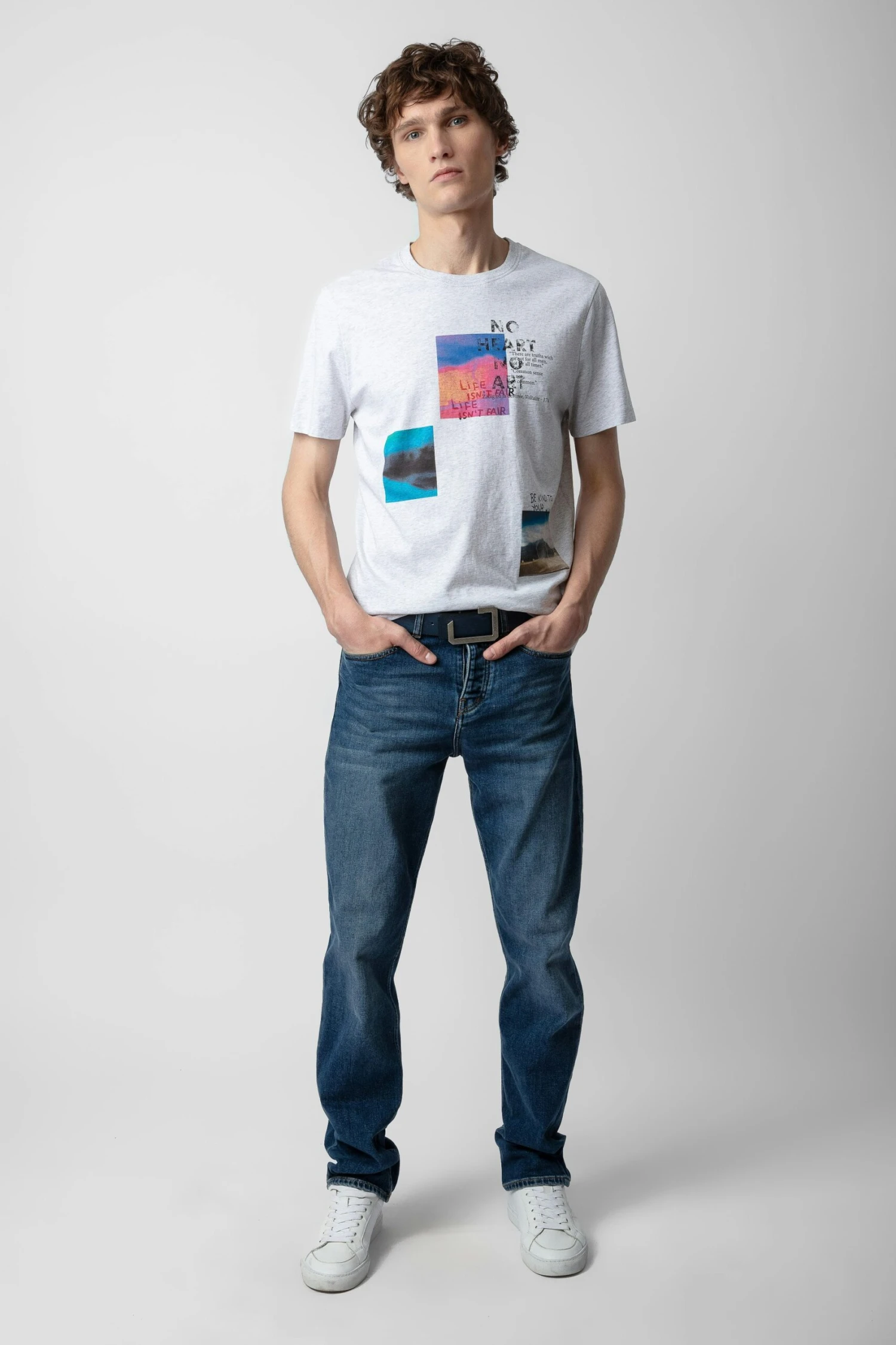 Zadig & Voltaire Ted Photoprint T-shirt Gris Chine Clair 3 Zadig & Voltaire Ted Photoprint T-shirt Gris Chine Clair - Image 3