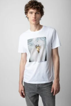 Zadig & Voltaire Tommy Photoprint T-shirt White -Zadig & Voltaire Shop JMTS00640 BLANC 2