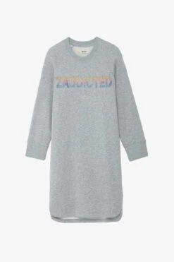 Zadig & Voltaire Diaz Glitter Dress Gris Chine Clair -Zadig & Voltaire Shop JWDR00064 GRIS CHINE CLAIR 1