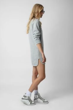 Zadig & Voltaire Diaz Glitter Dress Gris Chine Clair -Zadig & Voltaire Shop JWDR00064 GRIS CHINE CLAIR 5 1