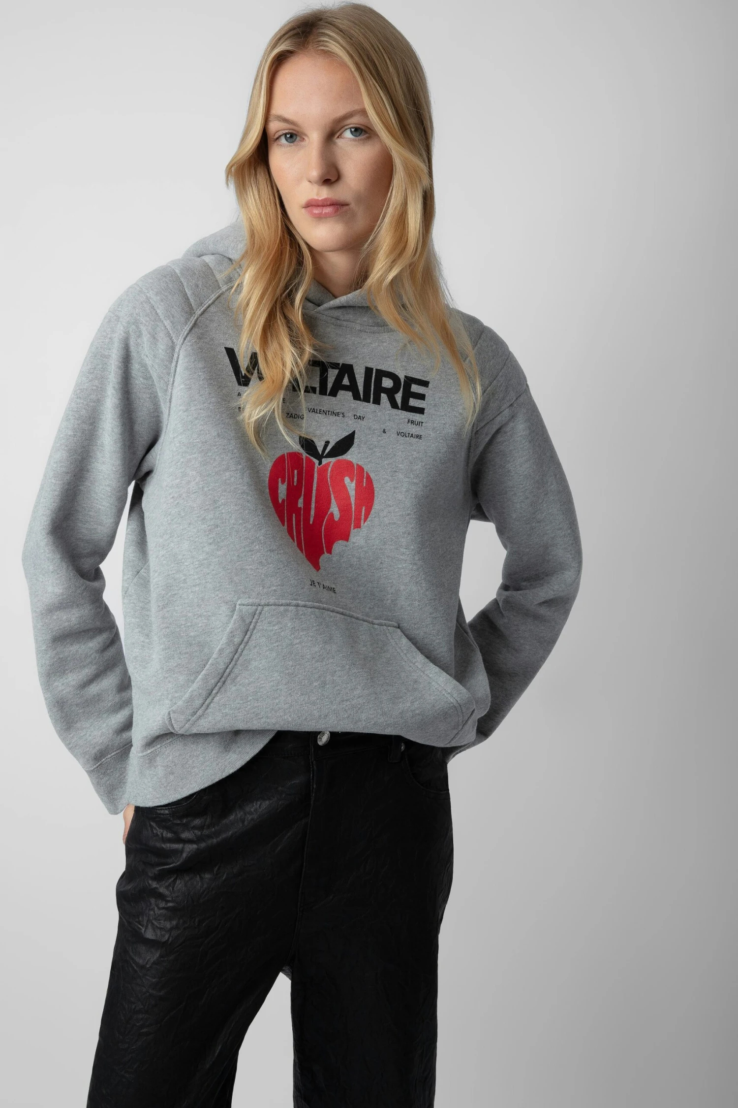 Zadig & Voltaire Avata Concert Crush Hoodie Gris Moyen 2 Zadig & Voltaire Avata Concert Crush Hoodie Gris Moyen - Image 2