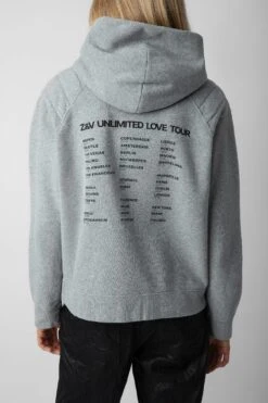Zadig & Voltaire Avata Concert Crush Hoodie Gris Moyen 8 Zadig & Voltaire Avata Concert Crush Hoodie Gris Moyen -Zadig & Voltaire Shop JWSS00566 GRIS MOYEN 5