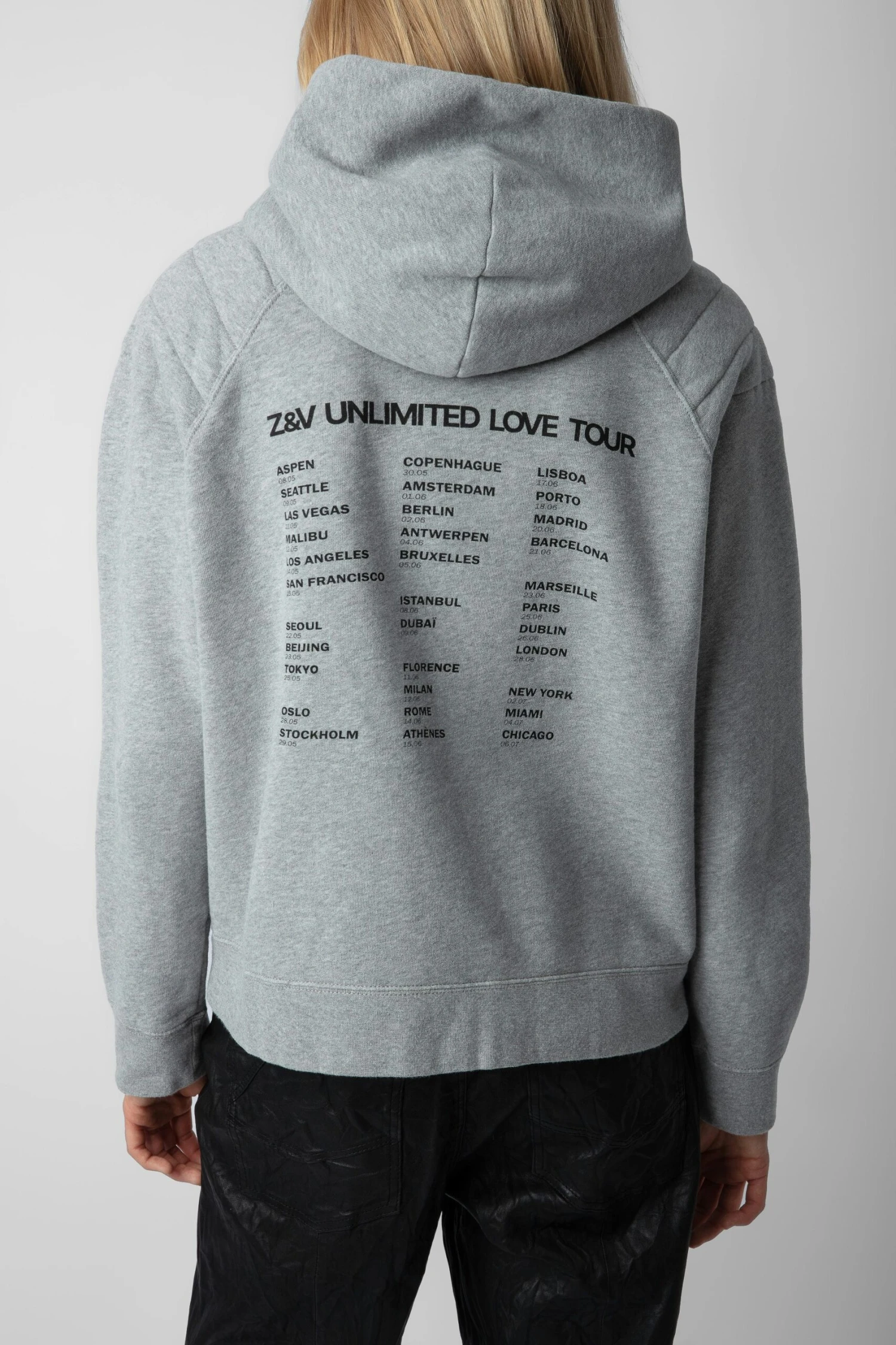 Zadig & Voltaire Avata Concert Crush Hoodie Gris Moyen 4 Zadig & Voltaire Avata Concert Crush Hoodie Gris Moyen - Image 4