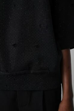 Zadig & Voltaire Edmond Diamanté Sweatshirt Black -Zadig & Voltaire Shop JWSS00585 NOIR 7