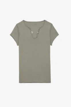 Zadig & Voltaire Insignia Henley T-shirt Trellis -Zadig & Voltaire Shop JWTN00431 TRELLIS