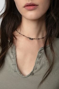 Zadig & Voltaire Insignia Henley T-shirt Trellis -Zadig & Voltaire Shop JWTN00431 TRELLIS 4