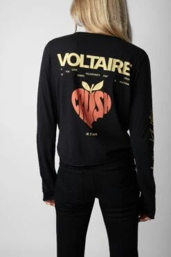 Zadig & Voltaire Crop Concert Crush Henley Top Black 10 Zadig & Voltaire Crop Concert Crush Henley Top Black -Zadig & Voltaire Shop JWTN00435 NOIR 5