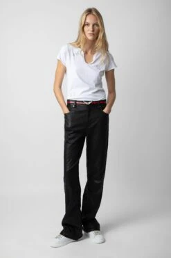 Zadig & Voltaire Diamanté Henley Top White