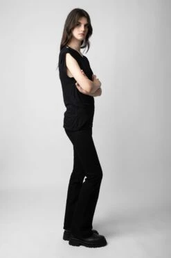 Zadig & Voltaire Donate Jewellery T-shirt Black 7 Zadig & Voltaire Donate Jewellery T-shirt Black -Zadig & Voltaire Shop JWTS01562 NOIR 4