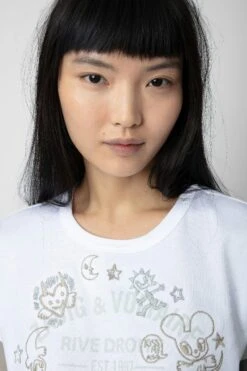 Zadig & Voltaire Woop Insignia T-shirt White -Zadig & Voltaire Shop JWTS01625 BLANC 4