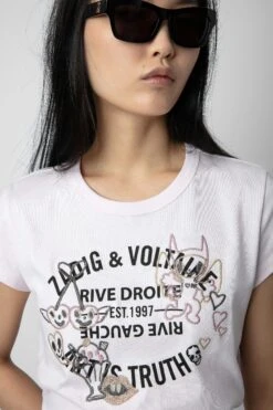 Zadig & Voltaire Woop Insignia T-shirt Parme -Zadig & Voltaire Shop JWTS01625 PARME 4