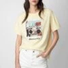 Zadig & Voltaire Tommer Diamanté Photoprint T-shirt Shea