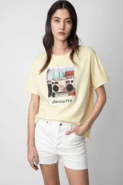 Zadig & Voltaire Tommer Diamanté Photoprint T-shirt Shea
