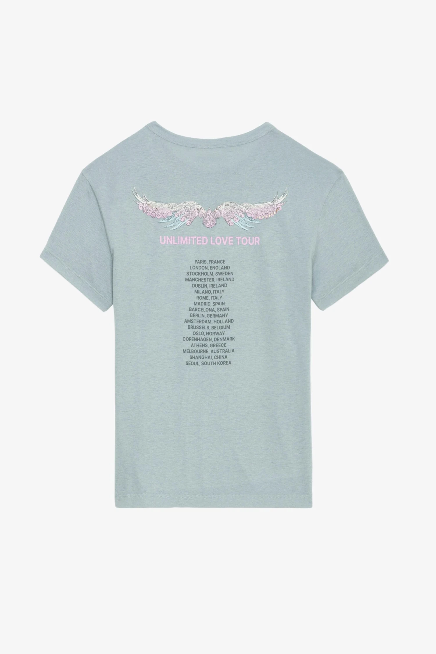 Zadig & Voltaire Marta Concert Diamanté T-shirt Oyster 7 Zadig & Voltaire Marta Concert Diamanté T-shirt Oyster - Image 7