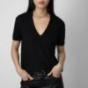 Zadig & Voltaire Wassa Diamanté T-shirt Black