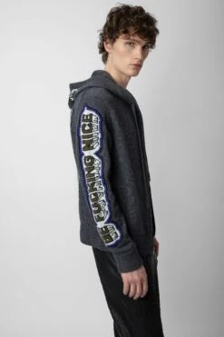 Zadig & Voltaire Oliver Cardigan Anthracite -Zadig & Voltaire Shop KMCA00221 ANTHRACITE 4