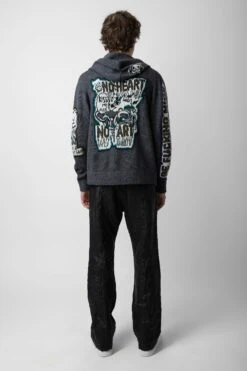 Zadig & Voltaire Oliver Cardigan Anthracite -Zadig & Voltaire Shop KMCA00221 ANTHRACITE 5