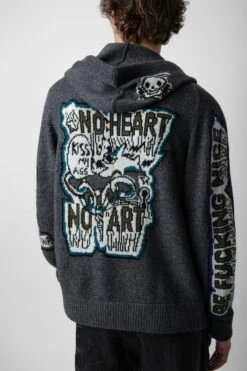 Zadig & Voltaire Oliver Cardigan Anthracite -Zadig & Voltaire Shop KMCA00221 ANTHRACITE 6