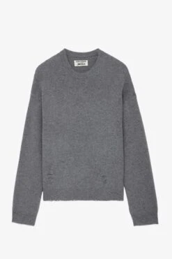 Zadig & Voltaire Marko Sweater Gris Moyen -Zadig & Voltaire Shop KMSW00678 GRIS MOYEN