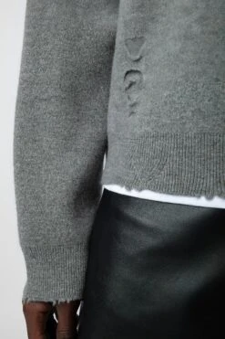 Zadig & Voltaire Marko Sweater Gris Moyen -Zadig & Voltaire Shop KMSW00678 GRIS MOYEN 4