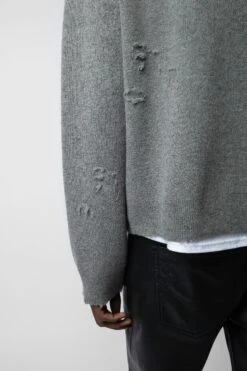 Zadig & Voltaire Marko Sweater Gris Moyen -Zadig & Voltaire Shop KMSW00678 GRIS MOYEN 6