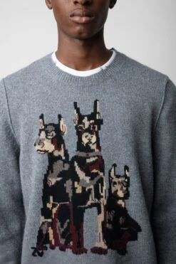 Zadig & Voltaire Kennedy Cashmere Sweater Gris Moyen -Zadig & Voltaire Shop KMSW00679 GRIS MOYEN 4