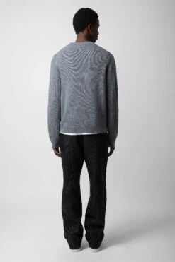 Zadig & Voltaire Kennedy Cashmere Sweater Gris Moyen -Zadig & Voltaire Shop KMSW00679 GRIS MOYEN 5
