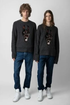 Zadig & Voltaire Jordan Sweater Anthracite -Zadig & Voltaire Shop KMSW00680 ANTHRACITE 11