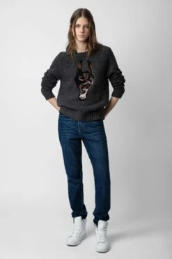 Zadig & Voltaire Jordan Sweater Anthracite -Zadig & Voltaire Shop KMSW00680 ANTHRACITE 12