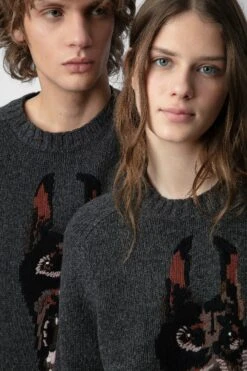 Zadig & Voltaire Jordan Sweater Anthracite -Zadig & Voltaire Shop KMSW00680 ANTHRACITE 13
