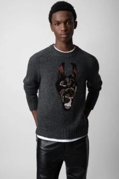 Zadig & Voltaire Jordan Sweater Anthracite -Zadig & Voltaire Shop KMSW00680 ANTHRACITE 2