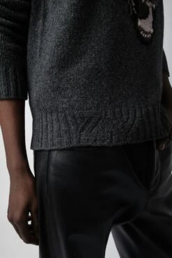 Zadig & Voltaire Jordan Sweater Anthracite -Zadig & Voltaire Shop KMSW00680 ANTHRACITE 6
