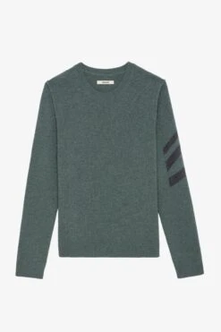Zadig & Voltaire Kennedy Cashmere Sweater Bleu Treillis -Zadig & Voltaire Shop KMSW00693 BLEU TREILLIS