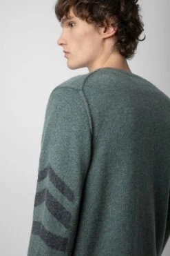 Zadig & Voltaire Kennedy Cashmere Sweater Bleu Treillis -Zadig & Voltaire Shop KMSW00693 BLEU TREILLIS 5