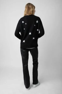 Zadig & Voltaire Mirka Stars Cardigan Cashmere Black -Zadig & Voltaire Shop KWCA00001 NOIR 5 1