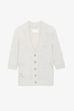 Zadig & Voltaire Betsy Cardigan Ecru -Zadig & Voltaire Shop KWCA00560 ECRU 10