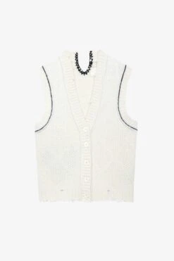 Zadig & Voltaire Karry Cardigan Ecru -Zadig & Voltaire Shop KWCA00561 ECRU 10