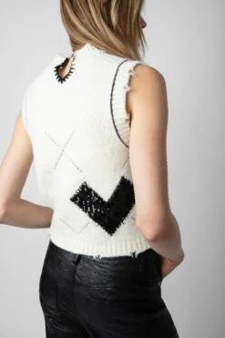 Zadig & Voltaire Karry Cardigan Ecru -Zadig & Voltaire Shop KWCA00561 ECRU 5