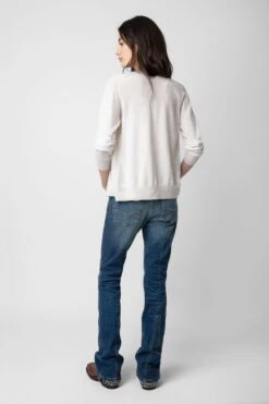 Zadig & Voltaire Jemmy Jewel Cardigan Neige 9 Zadig & Voltaire Jemmy Jewel Cardigan Neige -Zadig & Voltaire Shop KWCA00564 NEIGE 5
