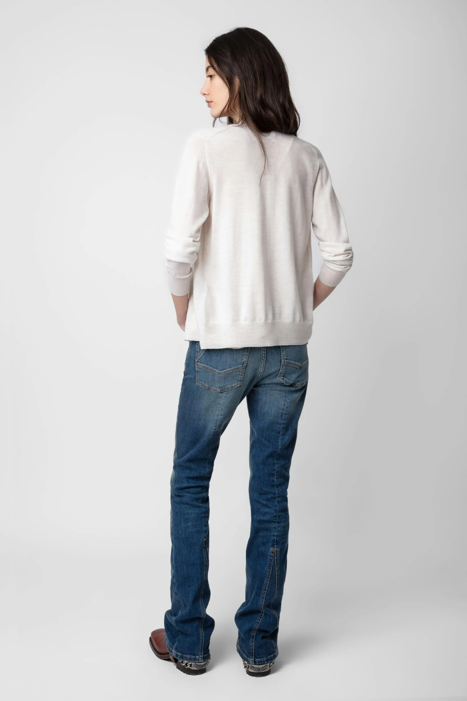 Zadig & Voltaire Jemmy Jewel Cardigan Neige 4 Zadig & Voltaire Jemmy Jewel Cardigan Neige - Image 4