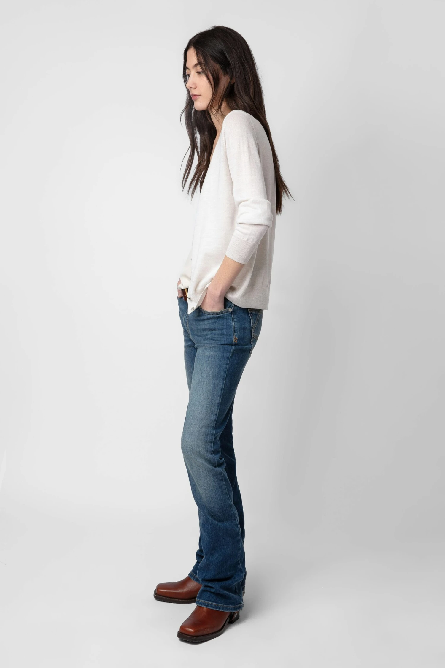 Zadig & Voltaire Jemmy Jewel Cardigan Neige 5 Zadig & Voltaire Jemmy Jewel Cardigan Neige - Image 5